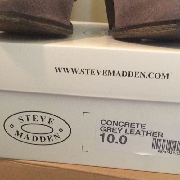 NIB Steve Madden Concrete Grey Booties  Western 10 - Picture 10 of 11